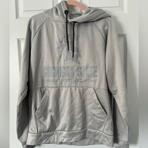Colosseum Light Gray Michigan State Hoodie